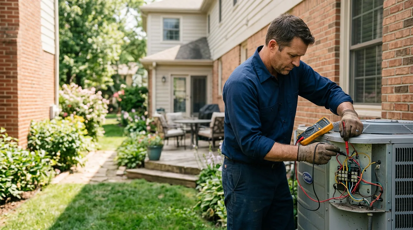 HVAC technician working near Fort Bridger, WY